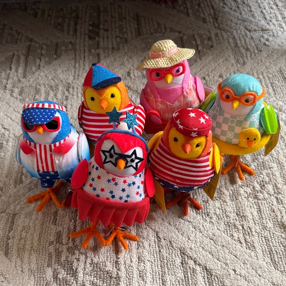 Target Set of Six Summer Birds